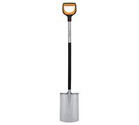 Fiskars gardener's spade for soft, low-stone soils, round, length: 120 cm, reinforced boron steel blade, black/orange, Xact, 1066730