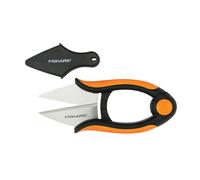 Fiskars herb scissors, length: 12.9 cm, stainless steel blades/plastic handles, black/orange, solid, SP-220, 1063326