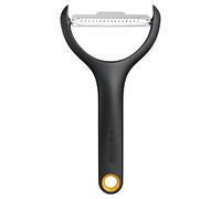 Fiskars Functional Form Julienne Peeler, Y Peeler for Fine Vegetable Strips, Swivel Blade, Stainless Steel Blade/Plastic Handle, Black/Orange, 1079909