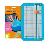 Fiskars Kids Junior Paper Trimmer - Turquoise Safe and Easy Paper Cutter for Crafting and School Projects 7 x 11.5 Inches