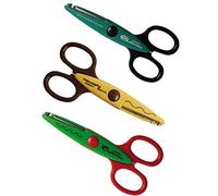 Fiskars Kidzors Swamp Creatures, 3 Pieces, Length: 13 cm, For Right and Left-handed Users, For 4+ Years Old, Stainless Steel Blade/Plastic Handles, Green/Turquoise/Yellow, 1003845