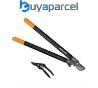 Fiskars L78 112590 PowerGear Bypass Loppers 50mm Max Cut + P26 Pruner Secateurs