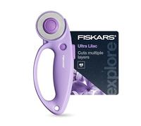 Fiskars Loop Rotary Cutter, Explore Collection Ultra Lilac, Precision-Ground Steel Blade for Fabric, Felt and Vinyl, 45mm
