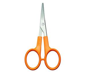 Fiskars Manicure scissors, curved, scissor length 10 cm, quality steel/plastic, Classic, 1000813, orange