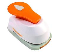 Fiskars Motive Lever Punch, Heart, Diameter 1.9 cm, for Left And Right Handers, Steel/Plastic, White/Orange, Lever Punch, S, 1004644