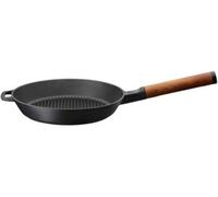 Fiskars Norden Cast Iron Grill Pan 26Cm With Removable Birch Wood Handle Suitable For Induction, Gas, Ceramic And Halogen Hobs