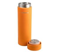 Fiskars On-The-go 1078698 Insulated Flask, 0.5 L, Leak-Proof and BPA-Free Drinking Bottle for Hot and Cold Drinks, Compact Design for Garden and Outdoor, Height 22 cm, Stainless Steel, Orange