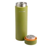 Fiskars On-The-go 1078760 Insulated Flask, 0.5 L, Leak-Proof and BPA-Free Drinking Bottle for Hot and Cold Drinks, Compact Design for Garden and Outdoor, Height 22 cm, Stainless Steel, Green