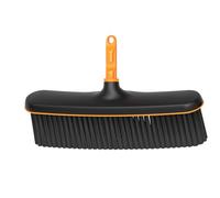 Fiskars OneClick Fine Broom, Patio Broom Attachment with Soft Bristles | Effortless Change with Just One Click, For Wooden Decks and Concrete Floors, Black/Orange, 1080700