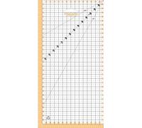 Fiskars Patchwork Ruler, 15 x 30 cm, raised 1 cm seam allowance, cut half centimetre grid lines, angle lines, PET plastic, 1066361