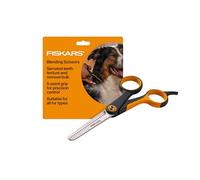 Fiskars Pet Blending Scissors, Durable Precise Blending Scissors, Serrated Teeth and 5-Point SoftGrip™ Handle, 6.5"