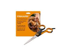 Fiskars Pet Trimming Scissors, Durable Precise Trimming Scissors with 5-Point SoftGrip™ Handle, 6.75"