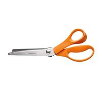 Fiskars Pinking Scissors, Length: 23 cm, For right-handed users, Stainless steel blade/Plastic handles, Orange, Classic, 1005130