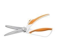 Fiskars Pinking Shears, Zig-Zag Edge, Stainless Steel Blades, Precision Cuts for Sewing, Easy Action Spring Assist Fabric Scissors