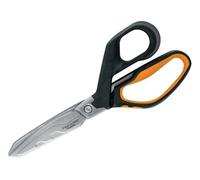 Fiskars PowerArc Heavy-Duty Scissors, Up to 30% More Power, Length 21cm, Durable Stainless Steel Blade/Plastic Handles, Black/Orange, 1027204