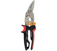 Fiskars PowerGear Aviation Snip Left Cut, Reduced Effort, Length 24,7cm | Heat-Treated Steel Blade/Plastic Handle, Black/Red/Orange, 1027209
