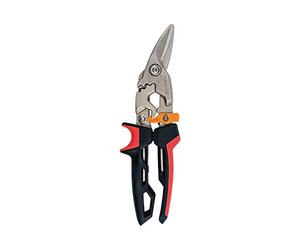 Fiskars PowerGear Aviation Snip Left Cut, Reduced Effort, Length 24,7cm | Heat-Treated Steel Blade/Plastic Handle, Black/Red/Orange, 1027209