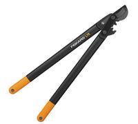 Fiskars PowerGear II bypass gear lopper for fresh wood, non-stick coated, hardened precision steel, cutting diameter 5 cm, length 70 cm, black/orange,