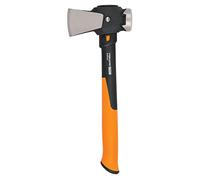 Fiskars Pro construction axe IsoCore S for splitting logs or driving wedges, length: 36 cm, weight: 730 g, incl. holster, black/orange, 1062936