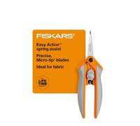 Fiskars RazorEdge Micro-Tip Easy Action Scissors - 6" - Stainless Steel Fabric Scissors - Arts and Crafts - Orange