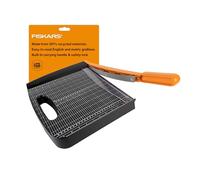 Fiskars Recycled Bypass Paper Trimmer - 12" Cut Length - Guillotine Paper Cutter with Self-Sharpening Blade - Black