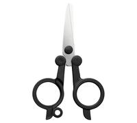 Fiskars Renew 1075352 Folding Travel Scissors, Length 11 cm, Recycled Stainless Steel/Recycled Plastic, Functional Shape, Black, Black