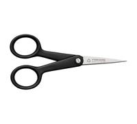 Fiskars Renew 13cm Needlework Scissors - Small Sharp Embroidery Craft Shears, Recycled Stainless-Steel Blade & Ergonomic Handle - Black