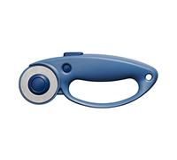 Fiskars 45mm Rotary Cutter Ergonomic Handle Rolling Fabric Rotary Cutter with Safety Lock for Fabric, Leather, Crafting, Sewing, Quilting, Perfect for Left & Right Hand - Mountain Haze
