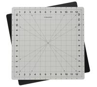 Fiskars rotary cutting mat, Self-healing cutting mat, Rotates 360°, Bevel lines for 30°, 45° and 60°, 13" x 13" (33 x 33 cm), Grey, 1065610