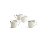 Royal Doulton Mugs, Stoneware, Designed to Mix & Match, Gordon Ramsay Maze Mug 400ml/13.5flo,z Denim Line, Set of 4, Blue
