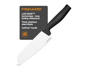 Fiskars Santoku knife, Hard Edge, Elegant design, Overall length: 29.1 cm, Stainless steel/plastic, 1051761