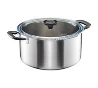 Fiskars saucepan with lid, 7 litres, Ø 28.5 cm, Suitable for all hobs, Recycled stainless steel, Functional shape, 1072318