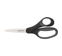 Fiskars Sparkling Glitter Scissors - Right Handed 18 cm Soft Grip School Shears - Precision Cutting with Style for Classroom and Crafts - for 12 Years+ - Black