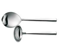 Fiskars Serving Cutlery, 2-Piece, Functional Shape, Serving Spoon and ladle, 18/10 Stainless Steel, Silver/Polished, 1002947