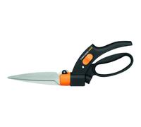 Fiskars Servo-System Grass Shears GS42, Anti-jam Servo-System mechanism, Length: 34.4 cm, Steel blades/Plastic handles, Black/Orange, GS42, 1000589