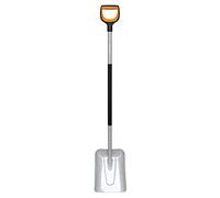 Fiskars shovel for lifting and moving bulk material and snow, length: 130 cm, reinforced boron steel blade, black/orange, Xact, 1066731