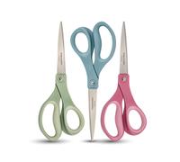 Fiskars SoftGrip Titanium Scissors - Contoured Performance All Purpose - 8" Titanium - Straight Paper Scissors for Office, and Arts and Crafts -