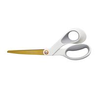 Fiskars SoftGrip Titanium Scissors, Stainless Steel Blades for Paper Crafting and Ergonomic Handle for Comfort and Control in Cutting Tasks, White