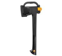 Fiskars Split Axe, Solid, with Protective Cover, Non-Stick Coating, Steel Fiber/Plastic Handle, Black/Orange, A11, Length: 49 cm, 2.5 lbs, 1051086