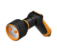 Fiskars spray gun, 3 functions, With jet, mist, rain shower spray pattern, Stepless thumb-operated flow control, Universal size, Black/Orange, 1065486