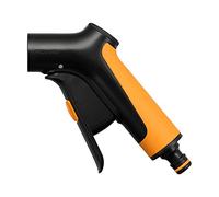 Fiskars spray gun handle, Infinitely variable flow rate, With front regulator and on/off lock, Universal size, Black/Orange, 1065490