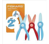 Fiskars Starter Toddler Scissors for Kids Ages 2+ (3-Pack), Small Safety Plastic Scissors, Easy Grip Art Supplies for Kids for Back to School, Left and Right Handed Suitable