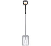 Fiskars telescopic shovel for lifting and moving bulk material and snow, length: 121 - 140 cm, reinforced boron steel blade, black/orange, Xact, 1066734