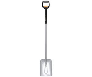 Fiskars telescopic shovel for lifting and moving bulk material and snow, length: 121 - 140 cm, reinforced boron steel blade, black/orange, Xact, 1066734