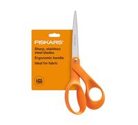 Fiskars The Original Orange Handled Scissors | For Crafts, Office & Sewing, Ergonomic Bent Handle Keeps Materials Flat, Precision-Ground Steel Blades for Clean Cuts