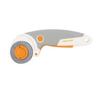 Fiskars titanium rotary cutter, rotary blade with trigger, right and left-handed, blade diameter: 45 mm, orange/white/grey, 1066041