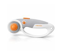 Fiskars Titanium Rotary Cutter, Rotary Cutter with Loop Handle | Right- and Left-Handed, Blade Diameter: 45 mm, Orange/White/Grey, 1066047