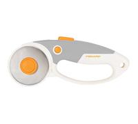 Fiskars titanium rotary cutter, rotary blade with loop handle, right and left-handed, blade diameter: 60 mm, orange/white/grey, 1066040