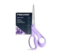 Fiskars Ultra Lilac Scissors, Explore Design Collection, High-Grade Stainless Steel Blades and Ergonomic Handles for Arts and Crafts