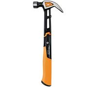 Fiskars Universal Hammer IsoCore M with Curved Claw, Length: 34 cm, Weight: 884 g, Black/Orange, 1027202
